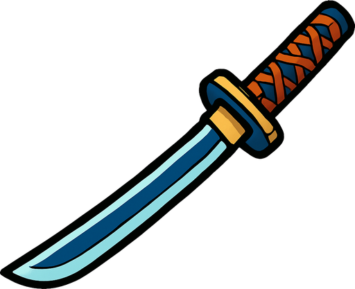Katana.
In-Game asset.  2d.  High contrast.  No shadows