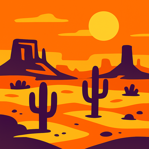 desertscenery.
In-Game asset.  2d.  High contrast.  No shadows