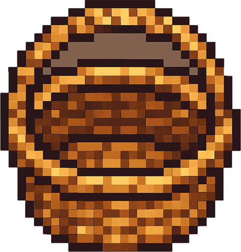 basket, top down, pixelart.
In-Game asset.  2d.  High contrast.  No shadows