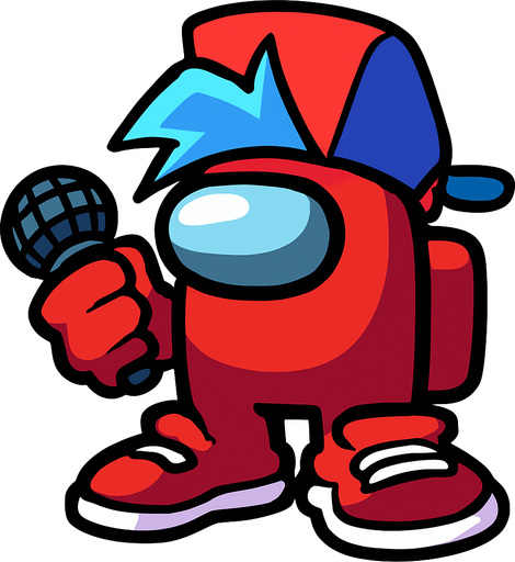FNF among Us.
In-Game asset.  2d.  High contrast.  No shadows