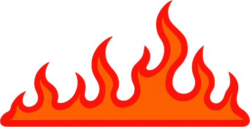 red fire line.
In-Game asset.  2d.  High contrast.  No shadows