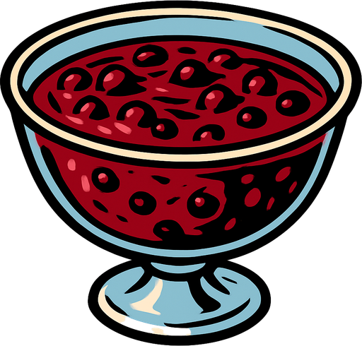 Compote.
In-Game asset.  2d.  High contrast.  No shadows