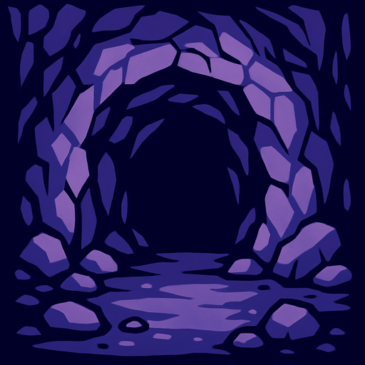 cave.
In-Game asset.  2d.  High contrast.  No shadows