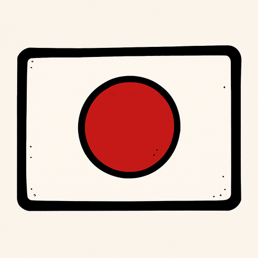 japan flag.
In-Game asset.  2d.  High contrast.  No shadows