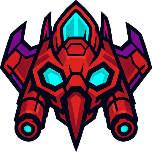 düşman uzay gemisi.
In-Game asset.  2d.  High contrast.  No shadows