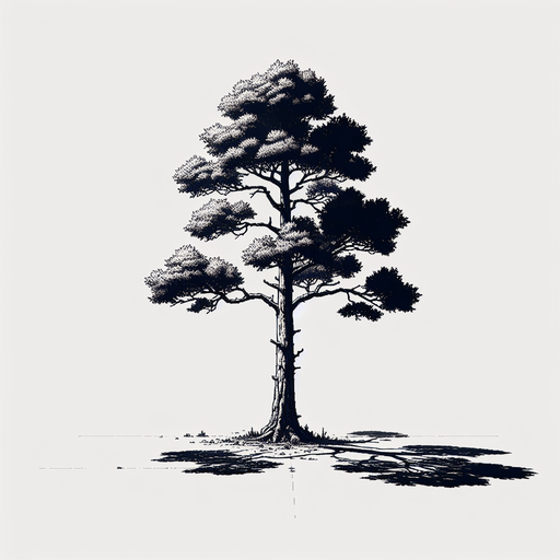 tree.
Single Game Texture. In-Game asset. 2d. Blank background. High contrast. No shadows.