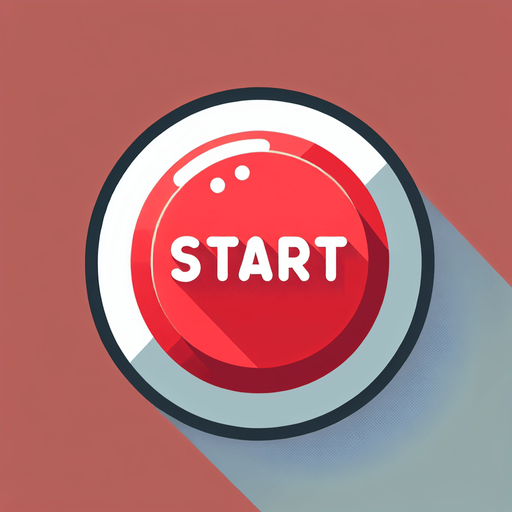 A start button. White on Red..
Single Game Texture. In-Game asset. 2d. Blank background. High contrast. No shadows.