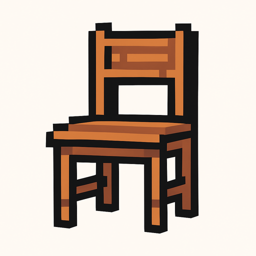 chair.
In-Game asset.  2d.  High contrast.  No shadows. pixel art