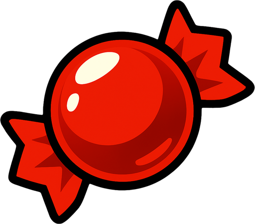 candy_red.
In-Game asset.  2d.  High contrast.  No shadows