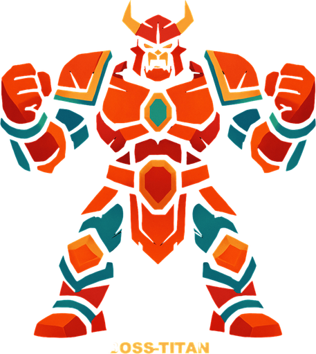 Boss Titan.
In-Game asset.  2d.  High contrast.  No shadows