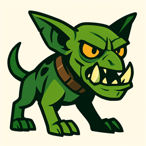 goblin tazısı.
In-Game asset.  2d.  High contrast.  No shadows