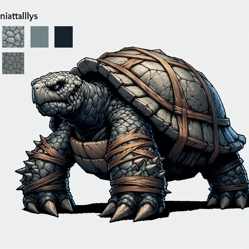 Enemy turtle for survival game
Single Game Texture. In-Game asset. 2d. Blank background. High contrast. No shadows.