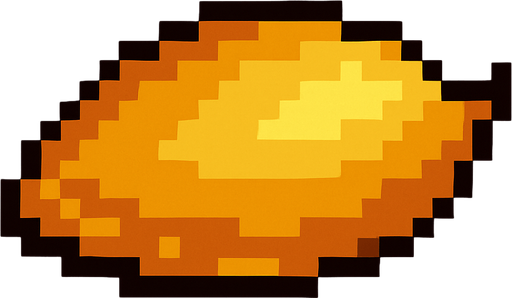 Mango seed 8bit.
In-Game asset.  2d.  High contrast.  No shadows