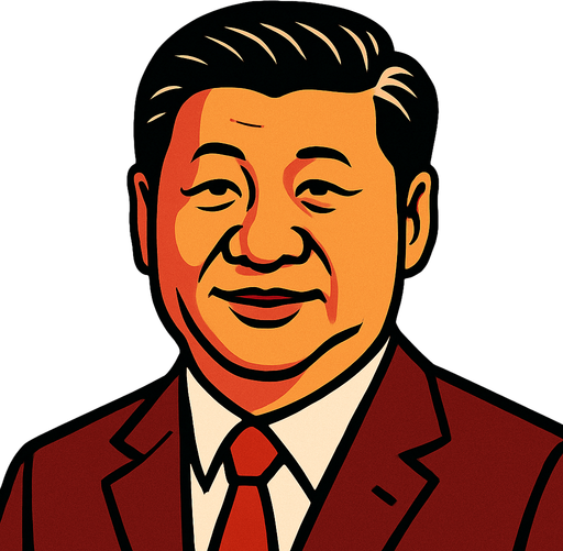 Xi Jinping.
In-Game asset.  2d.  High contrast.  No shadows
