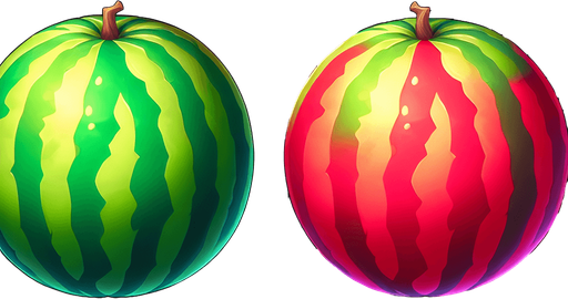 watermelon images.
Single Game Texture.  In-Game asset.  2d.  Blank background.  High contrast.  No shadows