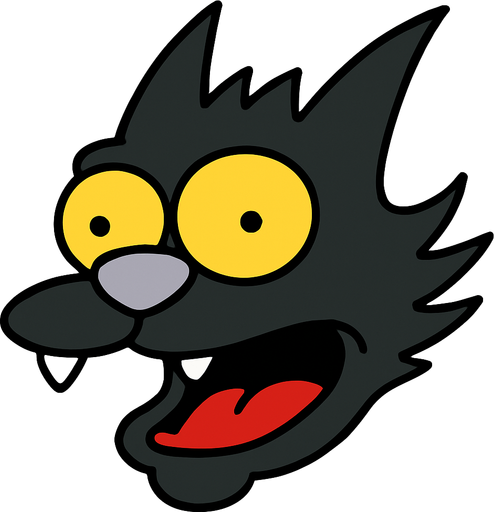Scratchy's head.
In-Game asset.  2d.  High contrast.  No shadows. Simpsons