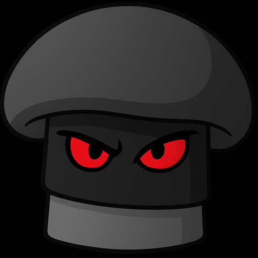 petaseta de pvz en negro y gris con ojos rojos