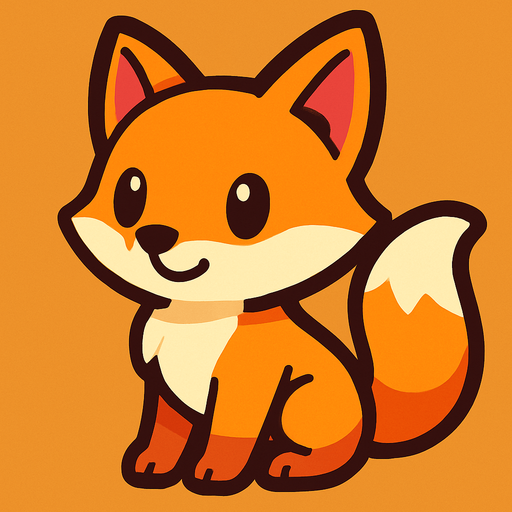 Animated, fox, cute,.
In-Game asset.  2d.  High contrast.  No shadows