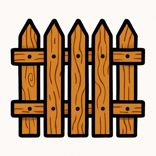 fence.
In-Game asset.  2d.  High contrast.  No shadows