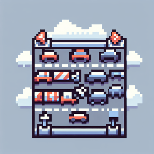 Piksel sanatı trafik engeli.
Single Game Texture.  In-Game asset.  2d.  Blank background.  High contrast.  No shadows