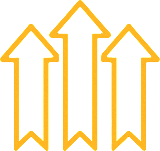 3 arrows is facing upwards.
In-Game asset.  2d.  High contrast