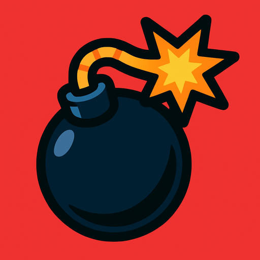 bomba.
In-Game asset.  2d.  High contrast.  No shadows
