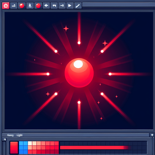 red light.
Single Game Texture.  In-Game asset.  2d.  Blank background.  High contrast.  No shadows