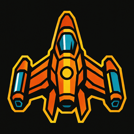 uzay gemisi.
In-Game asset.  2d.  High contrast.  No shadows