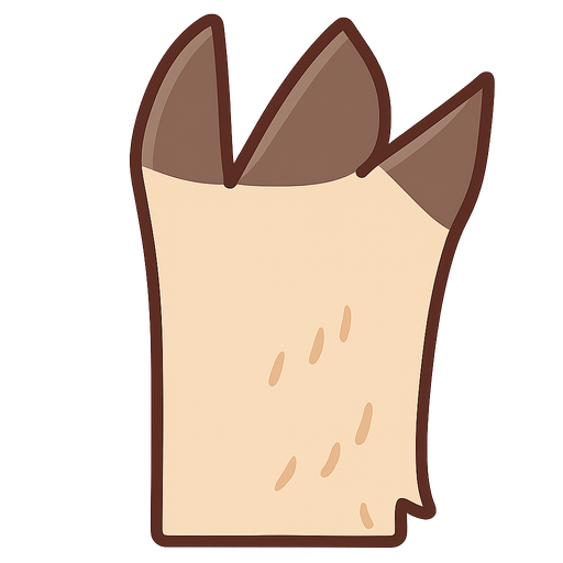 goat's hand. No background. Transparent background. Blank background. No shadows. 2d. In-Game asset. flat