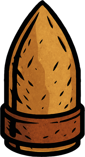 Orta çağ dönemi silah mermisi.
In-Game asset.  2d.  High contrast.  No shadows