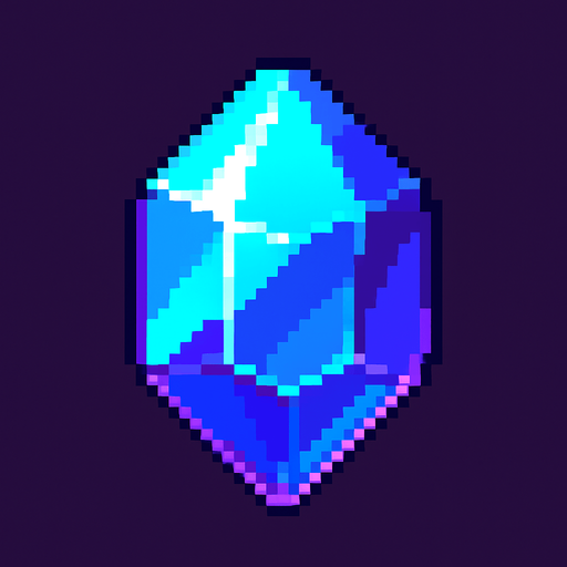 Gema de mina super especial pixart.
In-Game asset.  2d.  High contrast.  No shadows