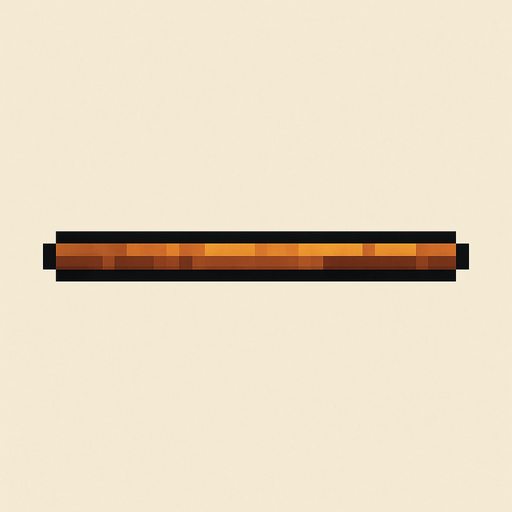 straight stick pixel art horizontal 2d.
In-Game asset.  2d.  High contrast.  No shadows