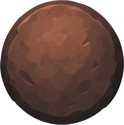 round ironstone colored.
In-Game asset