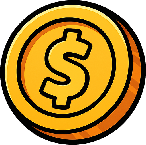coin.
In-Game asset.  2d.  High contrast.  No shadows