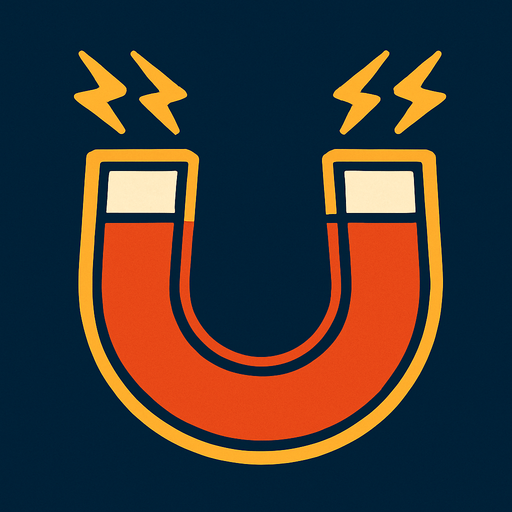 magnet.
In-Game asset.  2d.  High contrast.  No shadows