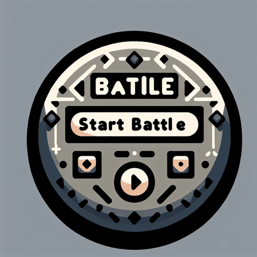 A start Battle button Single Game Texture. In-Game asset. 2d. Blank background. High contrast. No shadows.