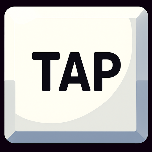 Add the text TAP inside of it. in  black