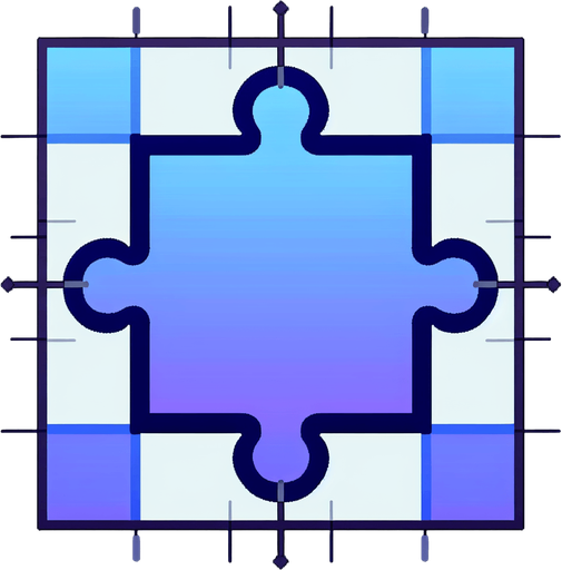 Puzzle piece.
Single Game Texture.  In-Game asset.  2d.  Blank background.  High contrast.  No shadows
