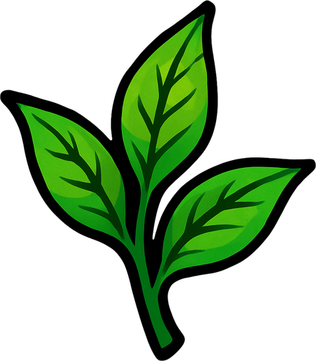 Tea leaf.
In-Game asset.  2d.  High contrast.  No shadows