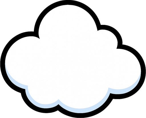 white cloud.
In-Game asset.  2d.  High contrast.  No shadows