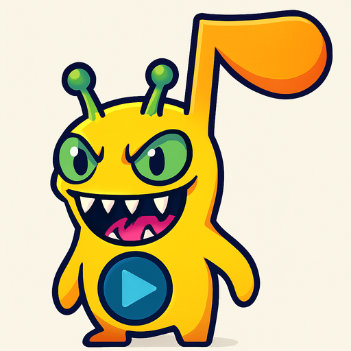 MÜZİK NOTASI ŞEKLİNDE BİR UZAYLI CANAVAR ÇİZ AMA BU KARAKTER PLAYER VE İSMİ Aurion ONA GÖRE TASARLA. AYAKSIZ. dONT WRİTE TEXT İN TO İMAGE. NO BLACK..
In-Game asset.  2d.  High contrast.  No shadows