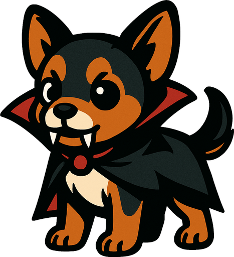 Chiot vampire.
In-Game asset.  2d.  High contrast.  No shadows