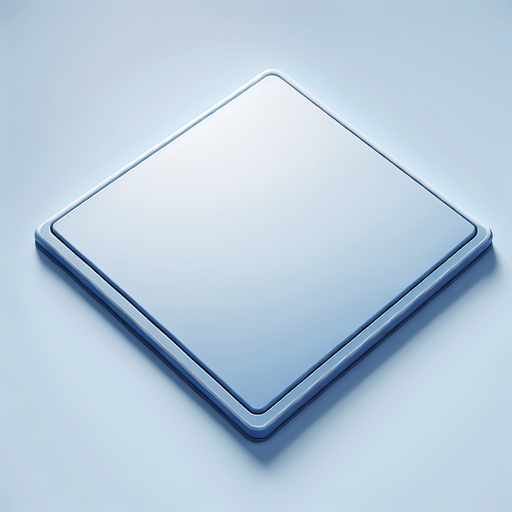 Blue-Tinted Tile: A clean and sleek tile design, consisting of a perfect square with a soft blue surface. A barely noticeable, thin blue border defines the edges, maintaining a smooth and minimal aesthetic. The tile is blank and pristine, embodying futuristic simplicity..
Single Game Texture. In-Game asset. 2d. Blank background. High contrast. No shadows.