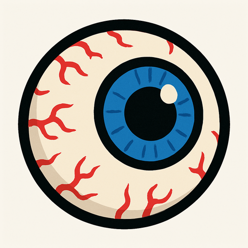 Eyeball.
In-Game asset.  2d.  High contrast.  No shadows