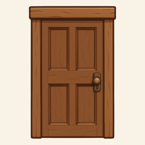 Door.
In-Game asset.  No shadows. 2d