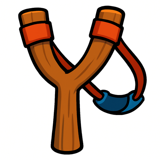 Angry birds slingshot.
In-Game asset.  2d.  High contrast.  No shadows
