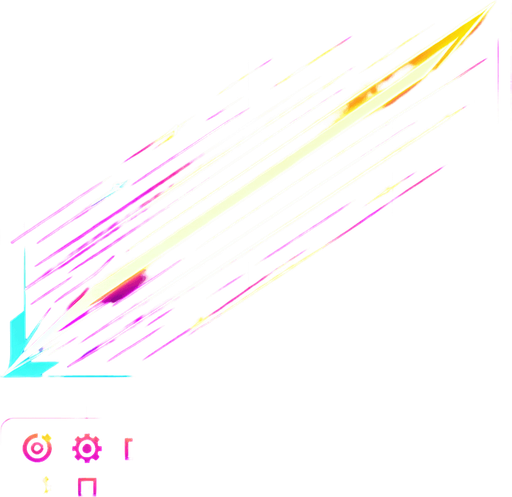 electrical neon colored cyberpunk beam..
Single Game Texture. In-Game asset. 2d. Blank background. High contrast. No shadows.