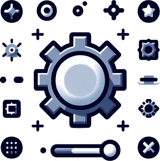 Settings Button. No extra stuff..
Single Game Texture. In-Game asset. 2d. Blank background. High contrast. No shadows.