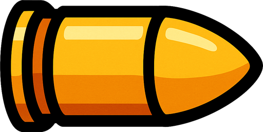 Bullet.
In-Game asset.  2d.  High contrast.  No shadows