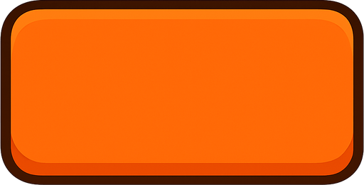 Botón rectangular naranja color sushi.
In-Game asset.  2d.  High contrast.  No shadows